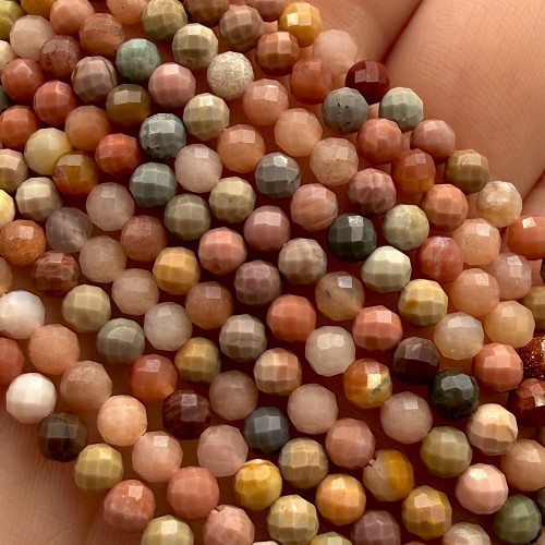 Agat Alashan Jasny / kulka fasetowana / ok. 4mm