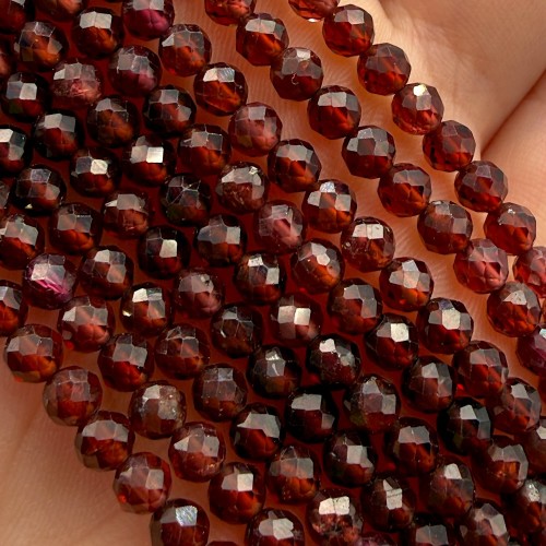 Granat Kawowy / kulka fasetowana / ok. 4mm