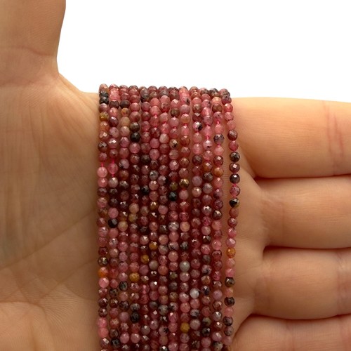 Rodonit Brazylijski / kulka fasetowana / ok. 2mm