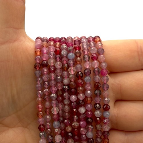 Spinel Mix Kolorów / kulka fasetowana / ok. 4mm