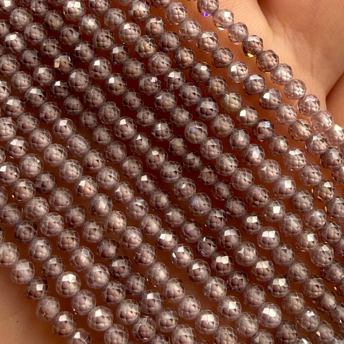Cyrkon Śliwkowy / kulka fasetowana / ok. 3mm