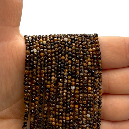 Jaspis Oceaniczny Ciemny / kulka fasetowana / ok. 2mm