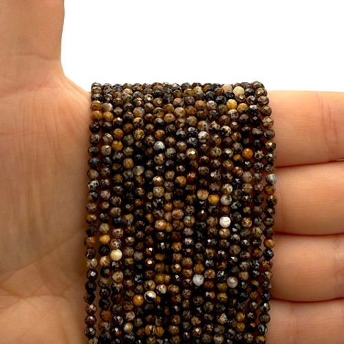 Jaspis Oceaniczny Ciemny / kulka fasetowana / ok. 3mm