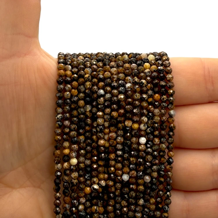 Jaspis Oceaniczny Ciemny / kulka fasetowana / ok. 3mm