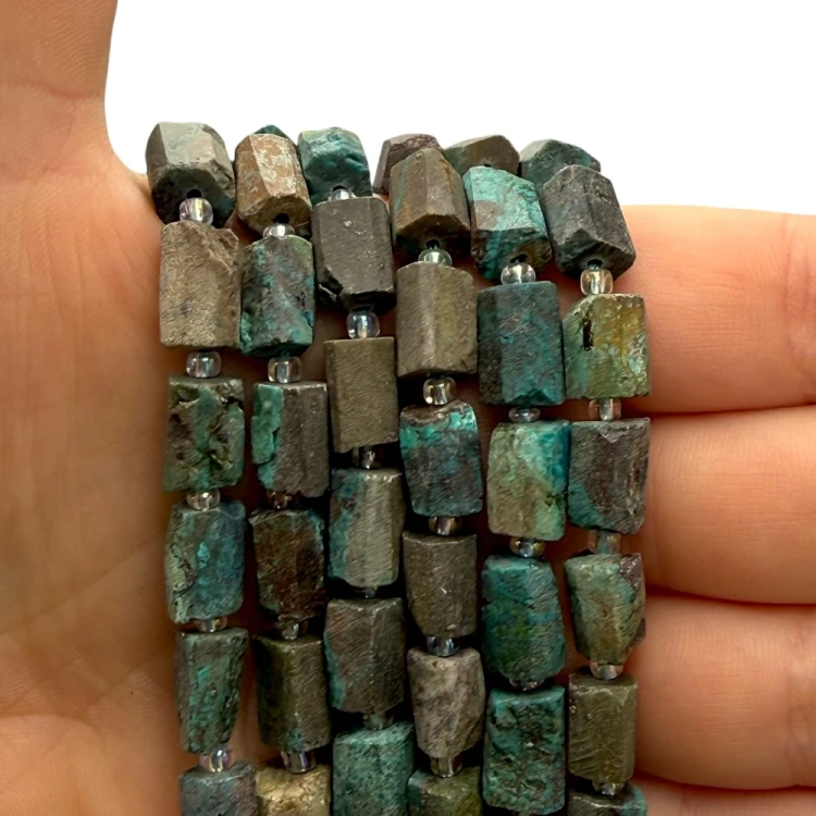 Chryzokola / walec matowy / ok. 7x9mm