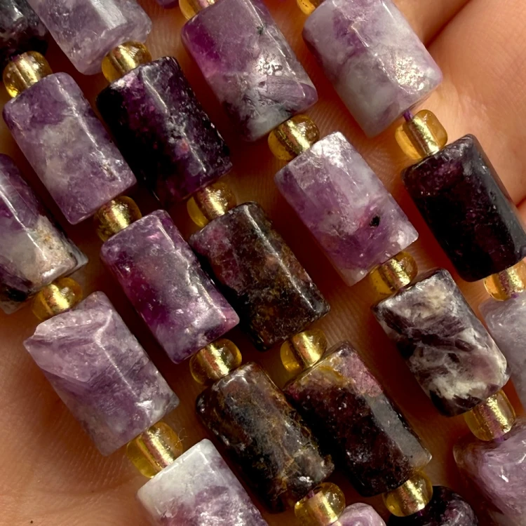 Lepidolit / walec / ok. 7x11mm