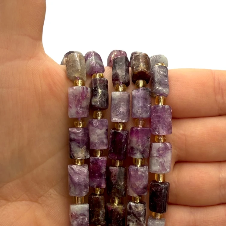 Lepidolit / walec / ok. 7x11mm