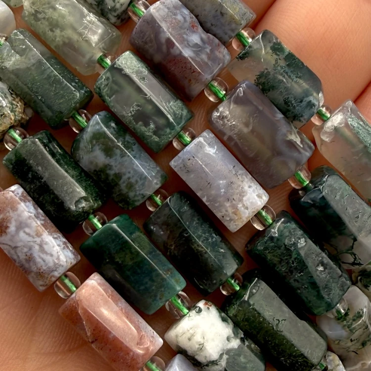 Agat Mszysty / walec / ok. 8x12mm