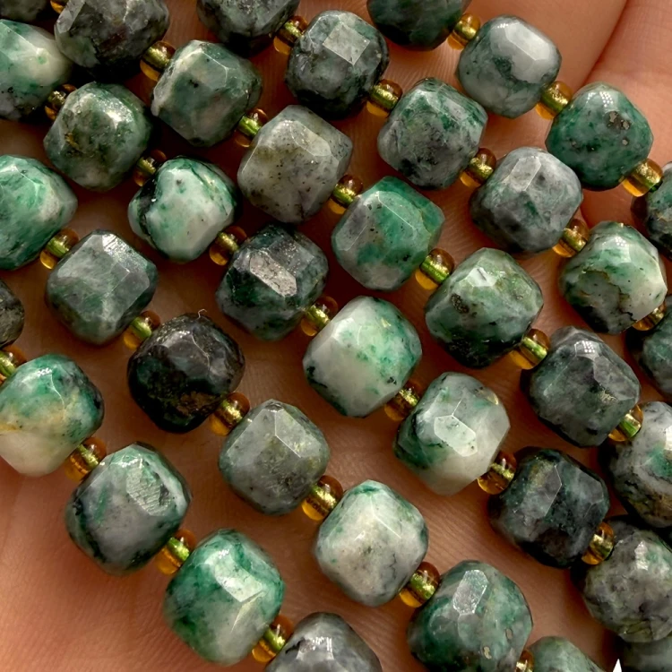 Agat Mszysty / kostka fasetowana / ok. 7x7mm