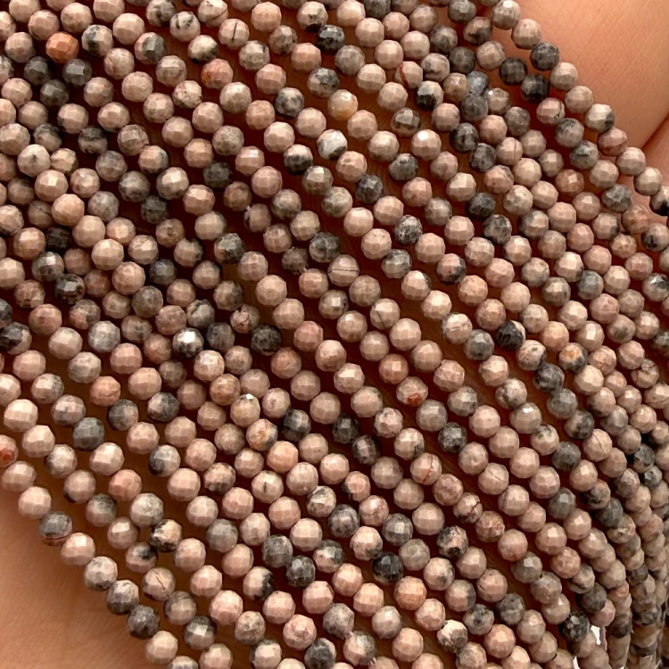Rodochrozyt Brunatny / kulka fasetowana / ok. 2mm