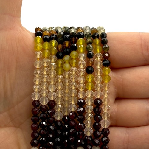 Mix Kamieni / kulka fasetowana / ok. 4mm