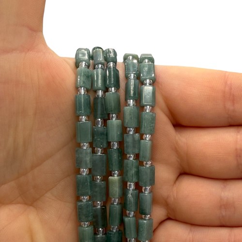Jadeit Majów / walec / ok. 5x7mm