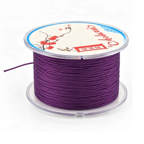 Sznurek nylonowy / purpurowy / ok. 0,4mm / 60m