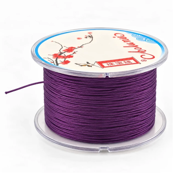 Sznurek nylonowy / purpurowy / ok. 0,4mm / 60m