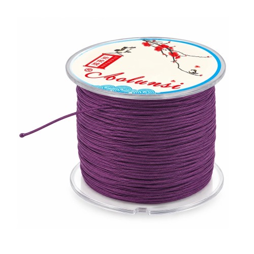 Sznurek nylonowy / purpurowy / ok. 0,8mm / 100m