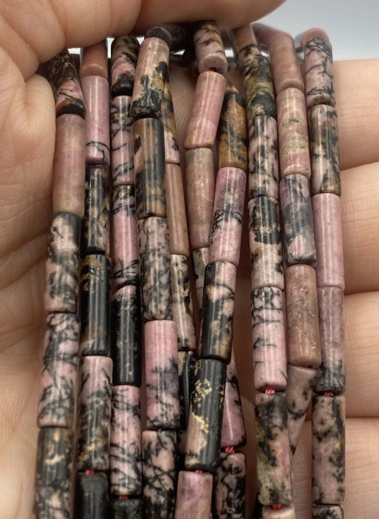 Rodonit Czarny / walec / ok. 4x13mm