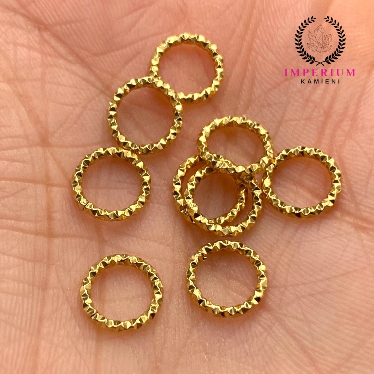 Ring ozdobny spawany / stal PVD / kolor złoty / ok. 8,2 x 1,2mm