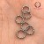 Ring ozdobny spawany z teksturą / stal kolor srebrny / ok. 8,2mm