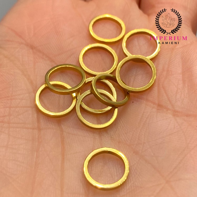 Ring ozdobny spawany / stal PVD / kolor złoty / ok. 9,7mm / 20 szt.