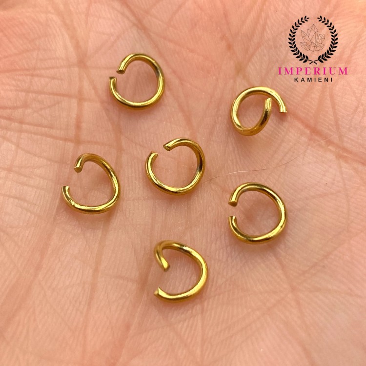 Kółeczka zaciskowe 7mm / stal PVD / kolor złoty / 40szt
