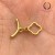 Zapięcie toggle / stal PVD / kolor złoty / śr. ok. 9,8mm dł. pat. ok. 14,3mm