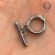 Zapięcie Toggle / stal kolor srebrny / śr. ok. 14,5mm dł. pat. ok. 20,5mm
