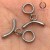 Zapięcie toggle / stal PVD / kolor srebrny / śr. ok. 10,5mm dł. pat. ok. 19mm