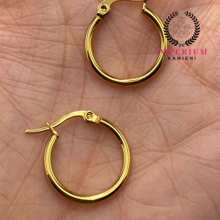 Baza kolczyka okrągła / stal PVD / kolor złoty / ok. 24mm