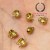 Łapaczki boczne 6mm / stal PVD / kolor złoty / 40szt.