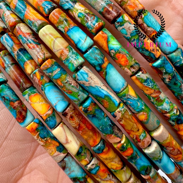 Jaspis cesarski miodowy / wałek gładki / ok. 4x13mm