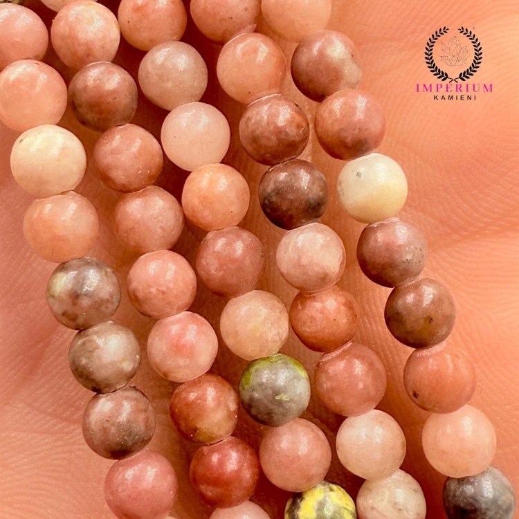 Lepidolit różowy / kula gładka / ok. 4mm