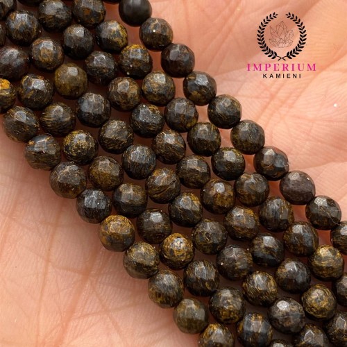 Bronzyt / kulka fasetowana / ok. 4mm
