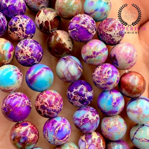 Jaspis Cesarski Fioletowy / kulka gładka / ok. 8mm