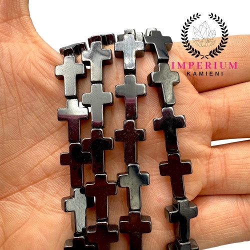 Krzyżyk 10x14 / kolor czarny / krzyżyk gładki / ok. 10x14mm