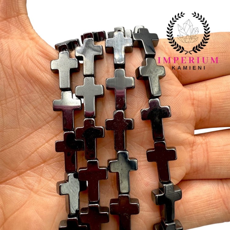 Krzyżyk 10x14 / kolor czarny / krzyżyk gładki / ok. 10x14mm