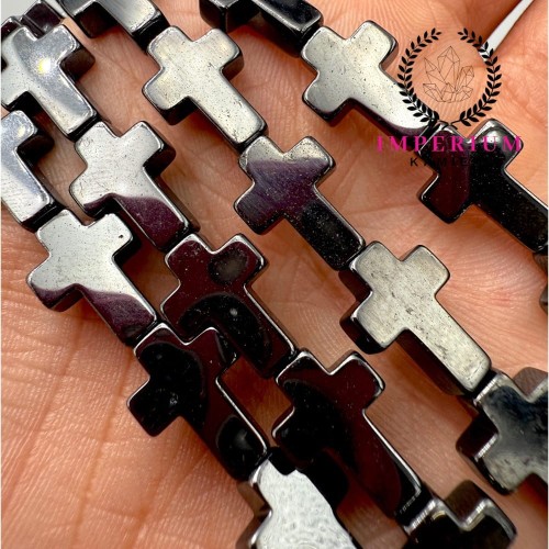 Krzyżyk 10x14 / kolor czarny / krzyżyk gładki / ok. 10x14mm