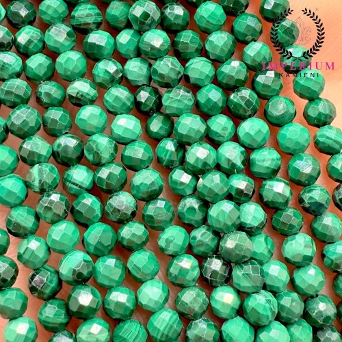 Malachit / kula fasetowana / ok. 3mm