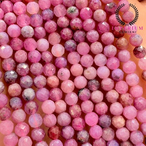 Rubin Jasny / kulka fasetowana / ok. 3mm
