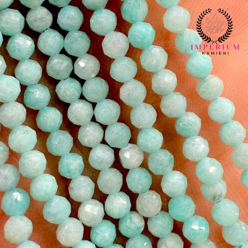 Amazonit jasny / kulka fasetowana / ok. 3mm