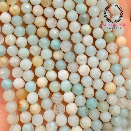 Amazonit Multi-Color / kulka fasetowana / ok. 4mm