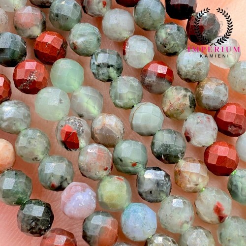 Heliotrop / kulka fasetowana / ok. 4 mm