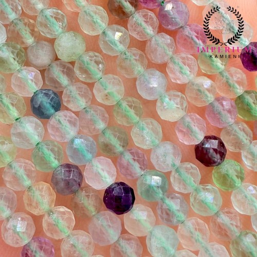 Fluoryt / kulka fasetowana / ok. 4mm