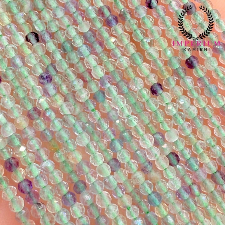 Fluoryt / kulka fasetowana / ok. 2mm
