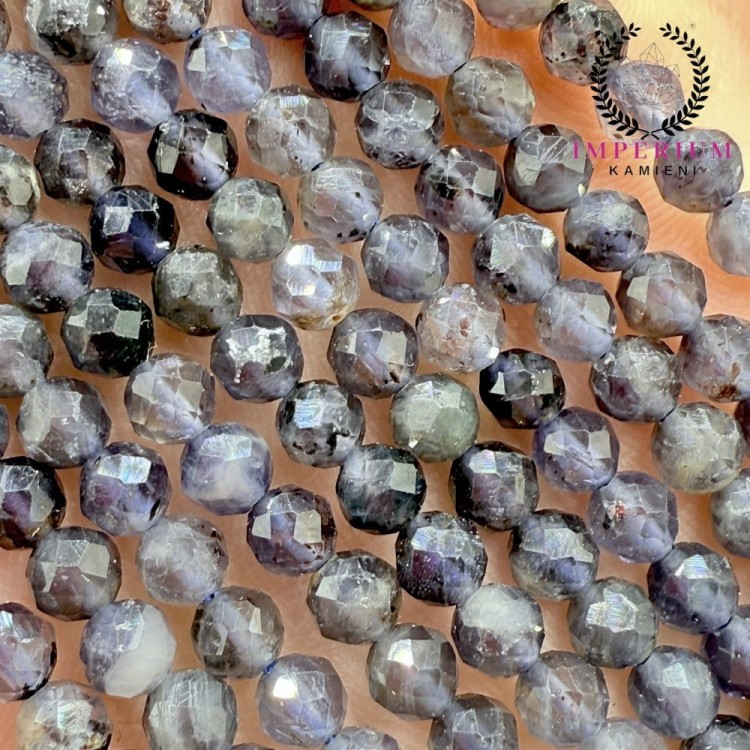 Iolit / kulka fasetowana / ok. 4mm