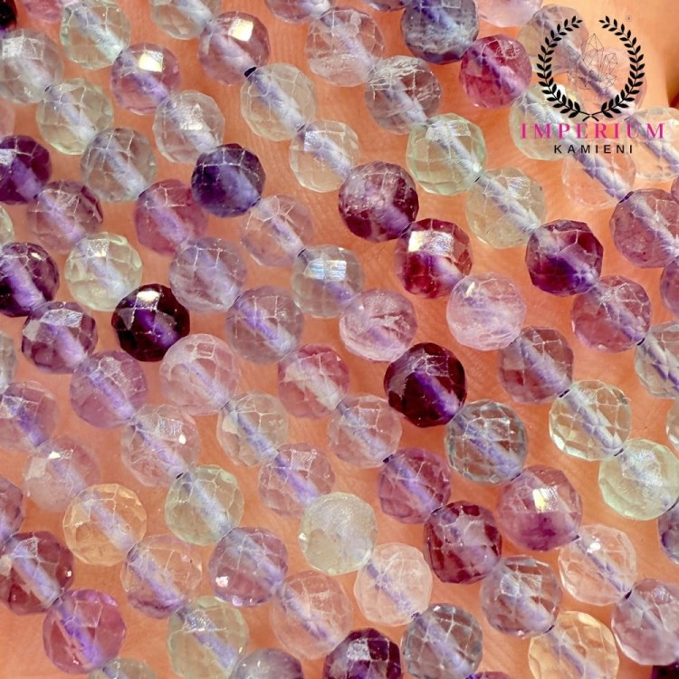 Fluoryt / kulka fasetowana / ok. 3mm