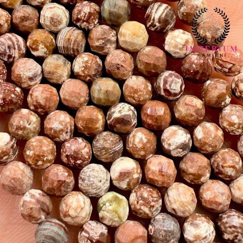 Jaspis Leopard / kulka fasetowana / ok. 4mm