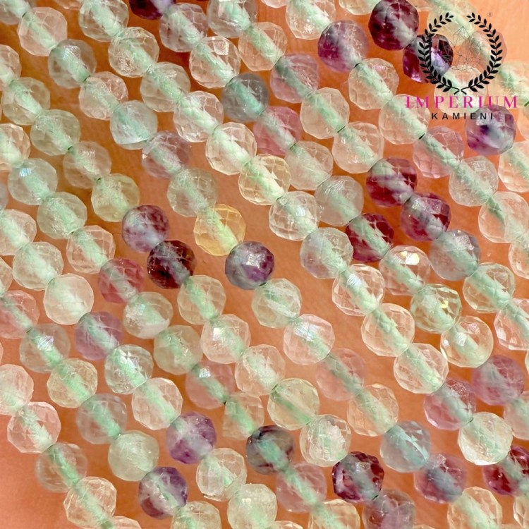 Fluoryt / kulka fasetowana / ok. 3mm