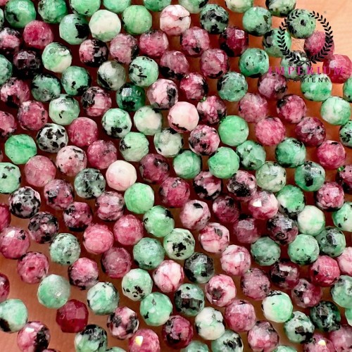 Jadeit Turkusowy / kulka fasetowana / ok. 2mm