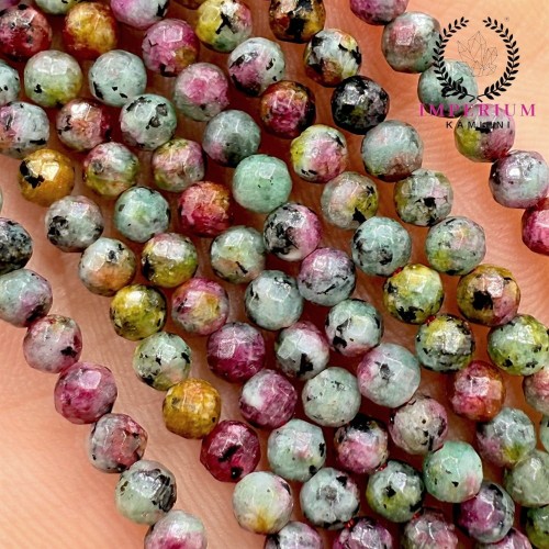 Jaspis / kulka fasetowana / ok. 3mm