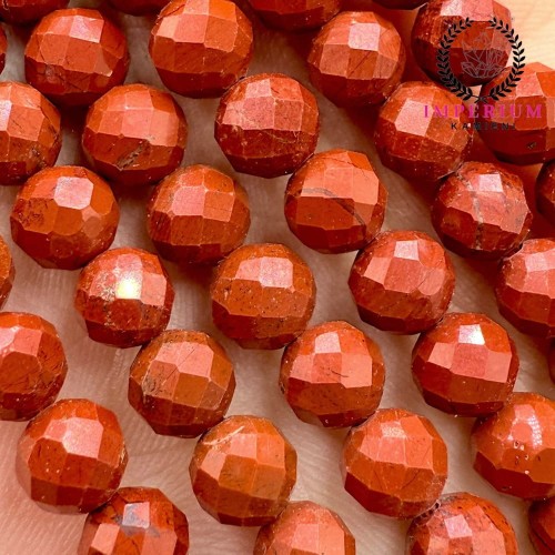 Jaspis Czerwony / kulka fasetowana / ok. 6mm